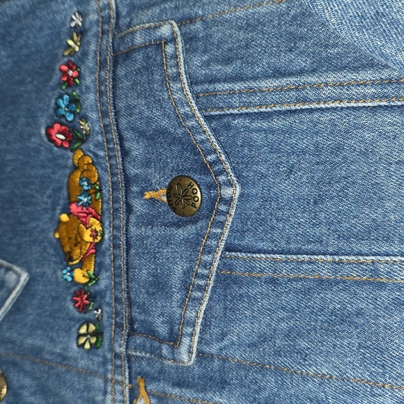 Vintage Disney Pooh Piglet Pooh Denim Jeand Jacket Y2K Size Medium - Picture 13 of 17